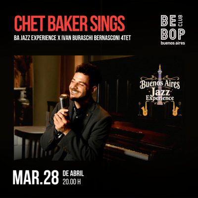 Flyer Show Chet Baker Sings en Bebop Club